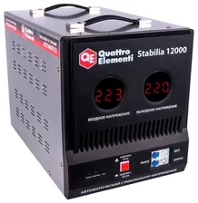 Стабилизатор напряжения однофазный Quattro Elementi Stabilia 12000 (7.2 кВт) черный