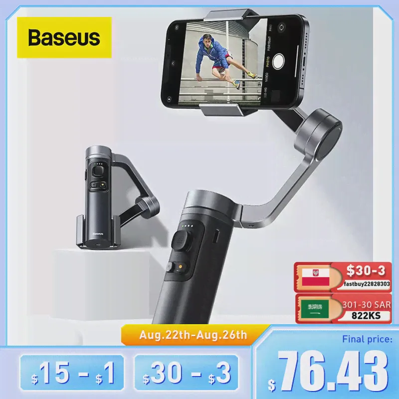 Стабилизатор Baseus, ручной 3-осевой стабилизатор для видеозаписи, телефона (art.: 3920b5a0784ae)-2
