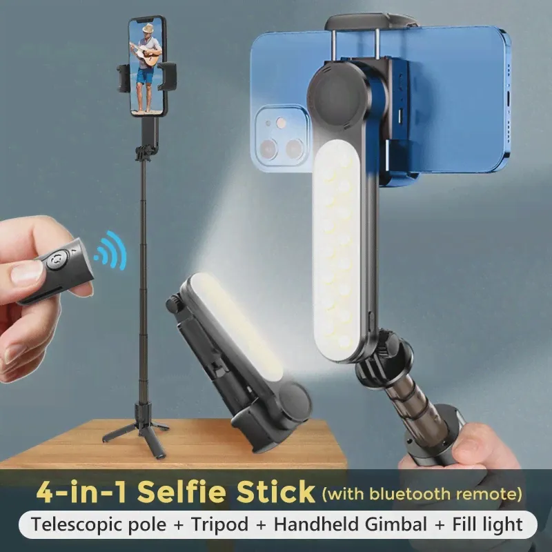 Стабилизатор L09 Gimbal со вссветильник, Bluetooth, штатив для видеосъемки для телефона, смартфона, IOS, Android (art.: 3920bcfb81bcb)-1