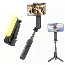 Стабилизатор для смартфона Stabilizer L09, 5 в 1, монопод, встроенный штатив, трипод для селфи с Bluetooth пультом, подсветка. Черный черный