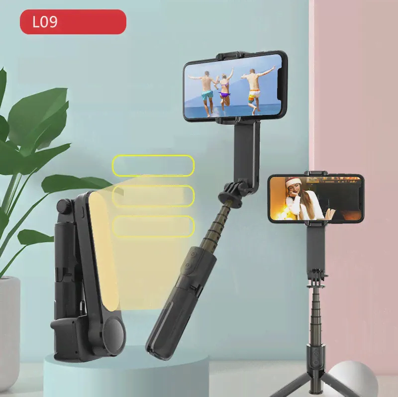 Стабилизатор L09 Gimbal со вссветильник, Bluetooth, штатив для видеосъемки для телефона, смартфона, IOS, Android (art.: 3920bcfb81bcb)-2
